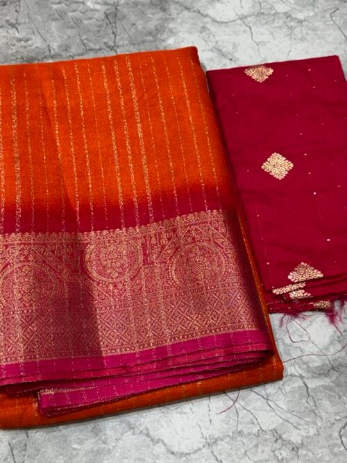 Designer Blouse Orange Special - 1735